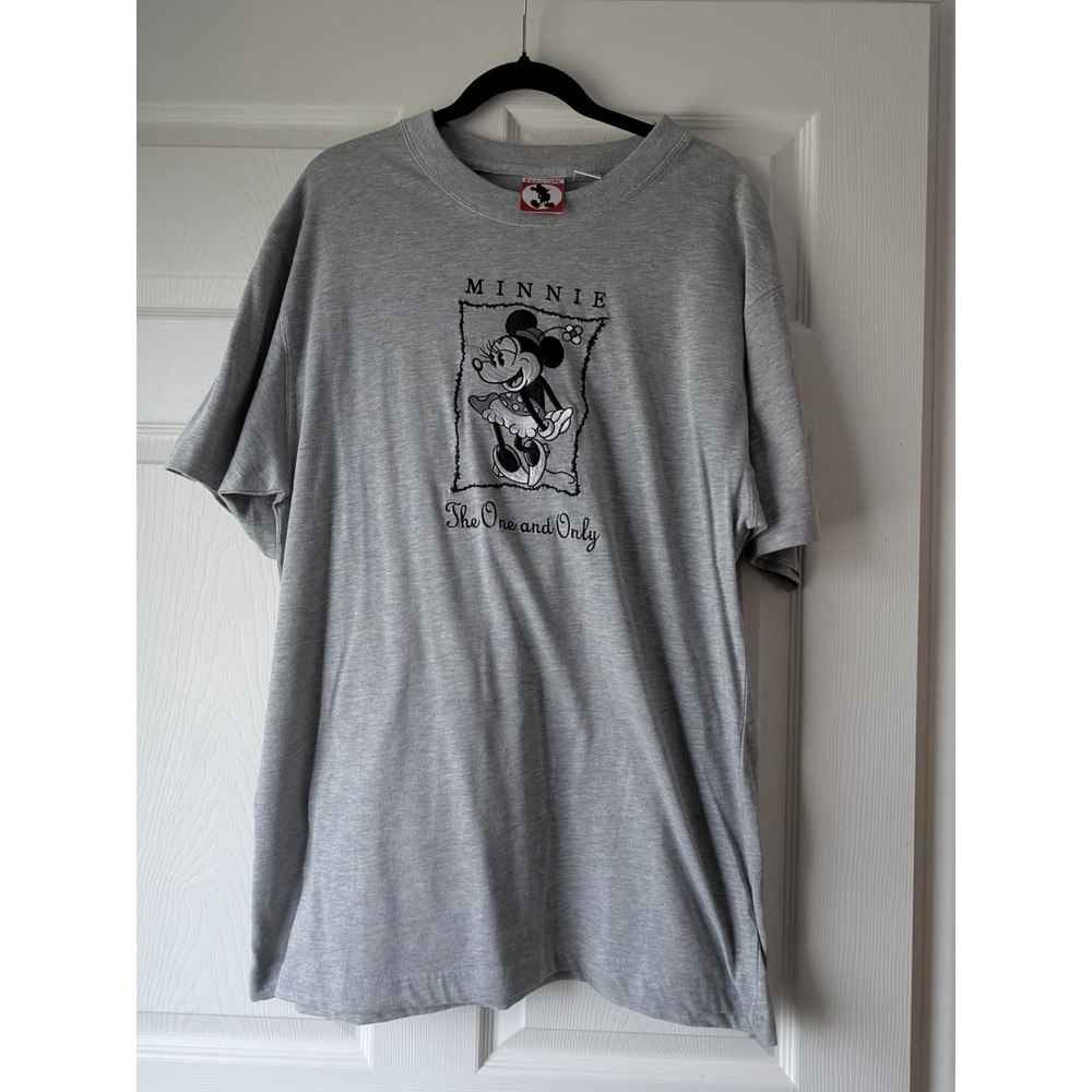 Vintage Disney Minnie Mouse T-Shirt XL Gray Mickey Inc Graphic Tee One and Only